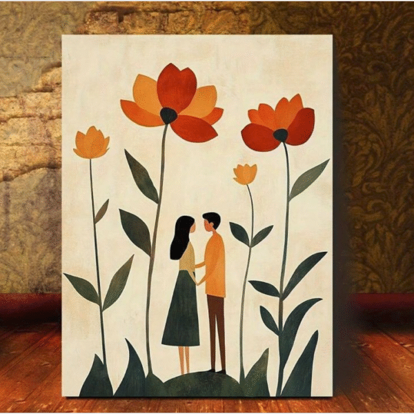 Vibrant Flowers 1 - With Frame ( No Glass)