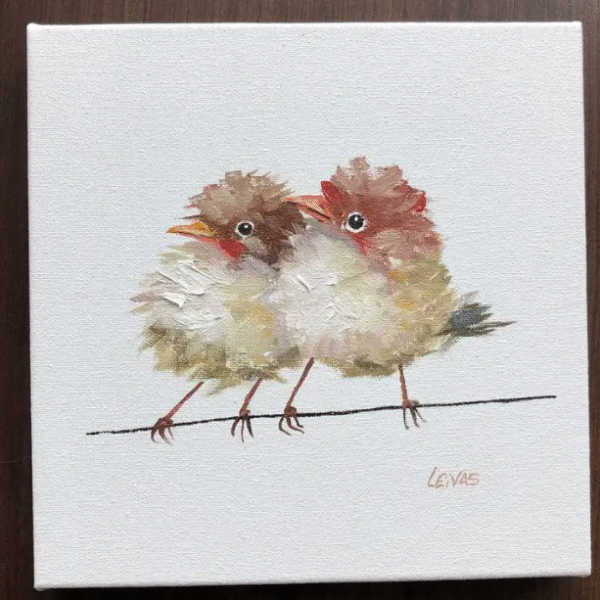 Twin Bird Texture -1 ( With Stand )