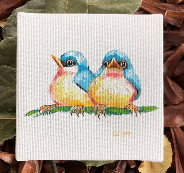 Twin Bird Texture - 2 ( With Stand )